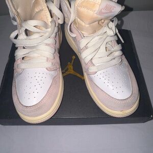 Nike Pink & White High-Top Sneakers